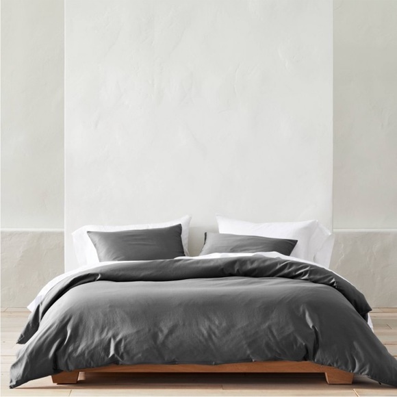 Casaluna Bedding Nwt Fullqueen Supima Washed Sateen Duvet Sham Set